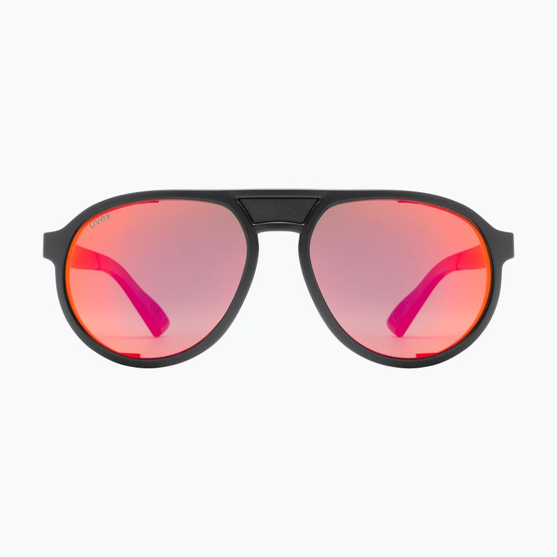 Окуляри сонцезахисні UVEX MTN Classic Pure black matt/mirror red 2