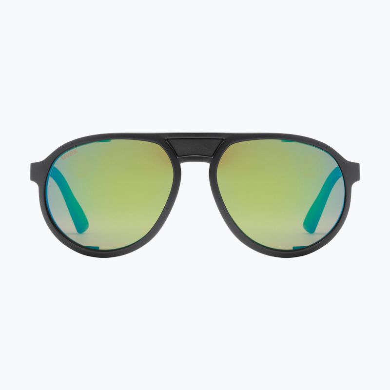 Окуляри сонцезахисні UVEX MTN Classic Pure black matt/mirror green 2