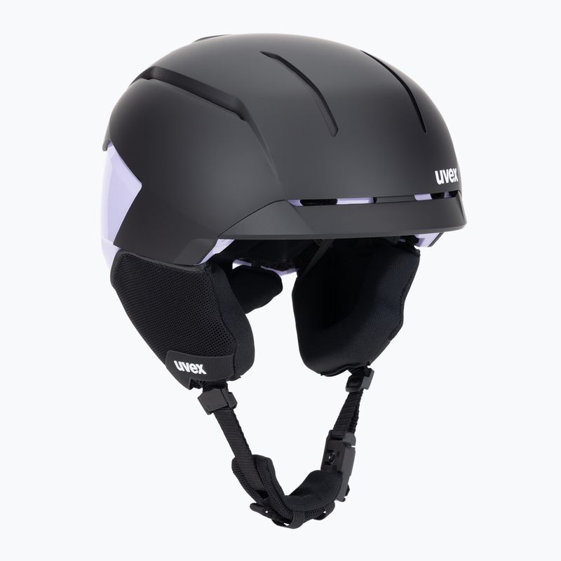 Шолом гірськолижний UVEX Levitate MIPS black/lavender matt