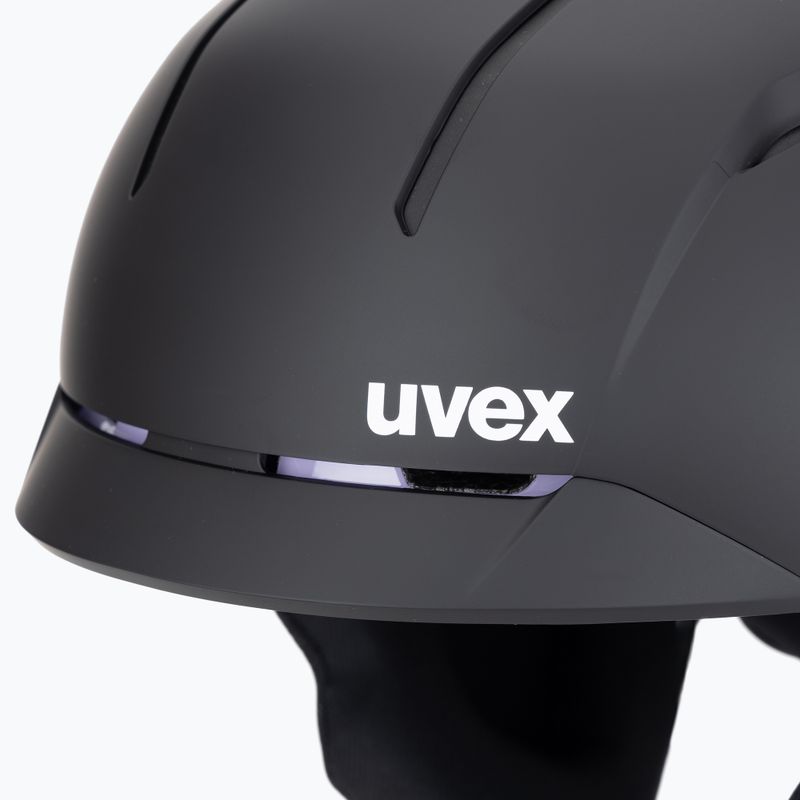 Шолом гірськолижний UVEX Levitate MIPS black/lavender matt 7