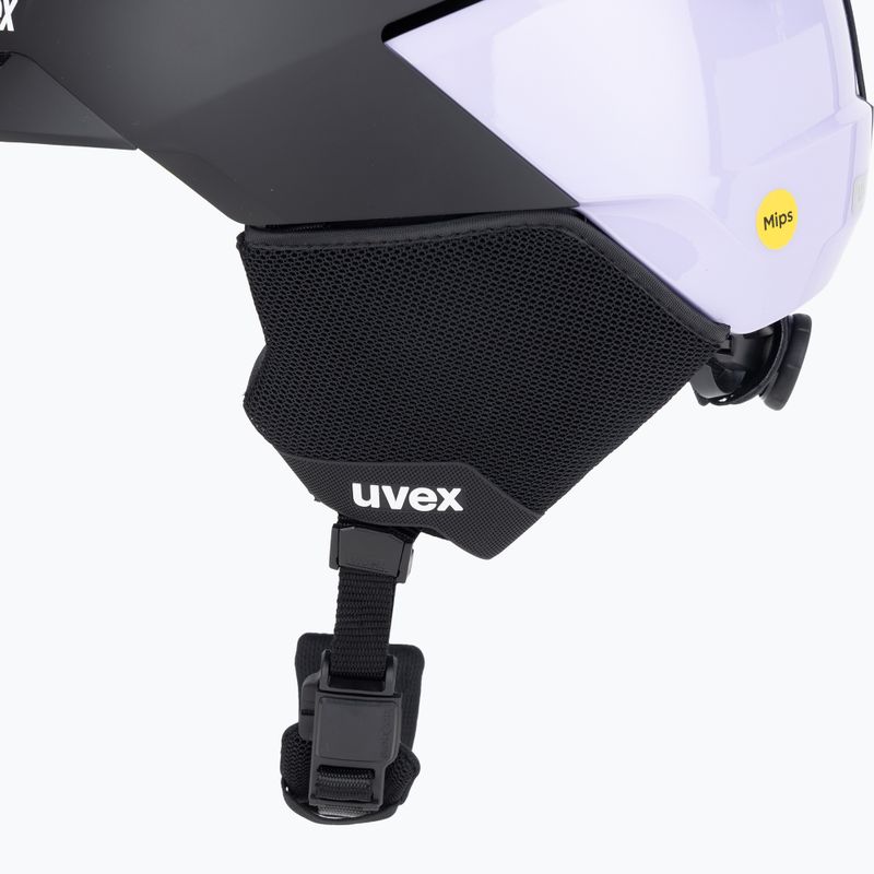 Шолом гірськолижний UVEX Levitate MIPS black/lavender matt 8