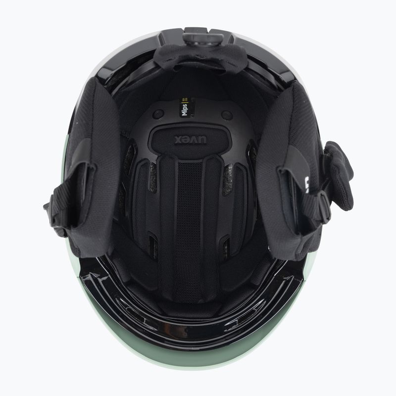 Шолом гірськолижний UVEX Levitate MIPS oxid green/black matt 5