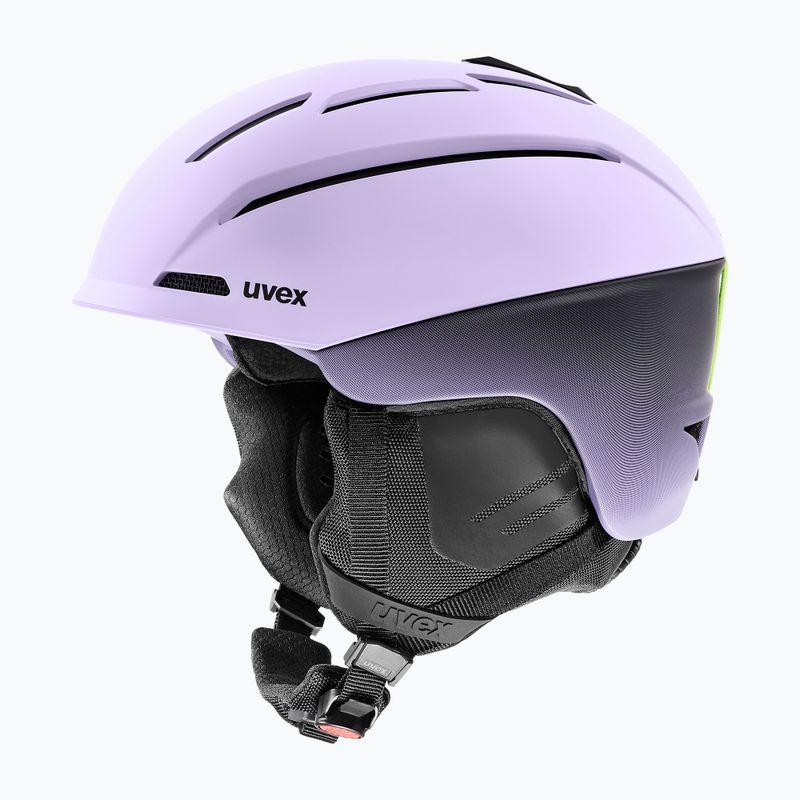 Гірськолижний шолом UVEX Gravitate cool lavender/grad black матовий