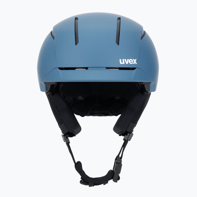 Шолом гірськолижний UVEX Levitate MIPS stone blue/black matt 2