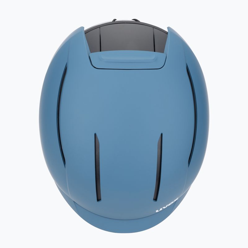 Шолом гірськолижний UVEX Levitate MIPS stone blue/black matt 6