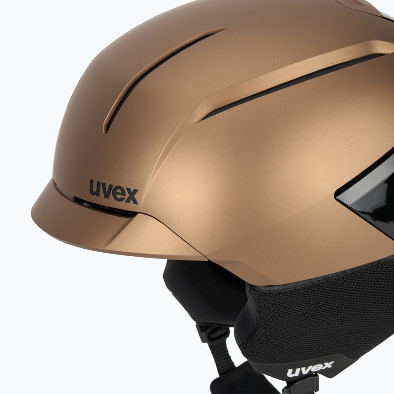 Шолом гірськолижний UVEX Levitate MIPS brown/black matt 8