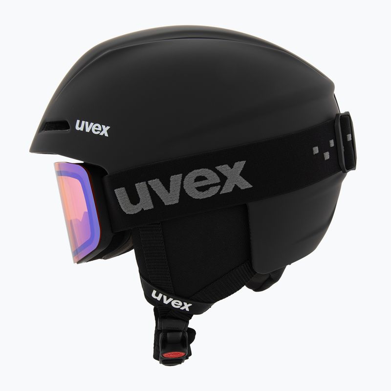 Шолом гірськолижний дитячий UVEX Viti Set + Окуляри Speedy Pro black matt/mirror green/yellow/clear 3