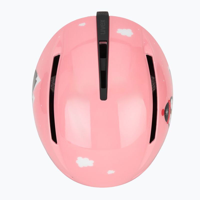 Шолом гірськолижний дитячий UVEX Viti Set + gogle Speedy Pro pink penguin/lasergold lite 6