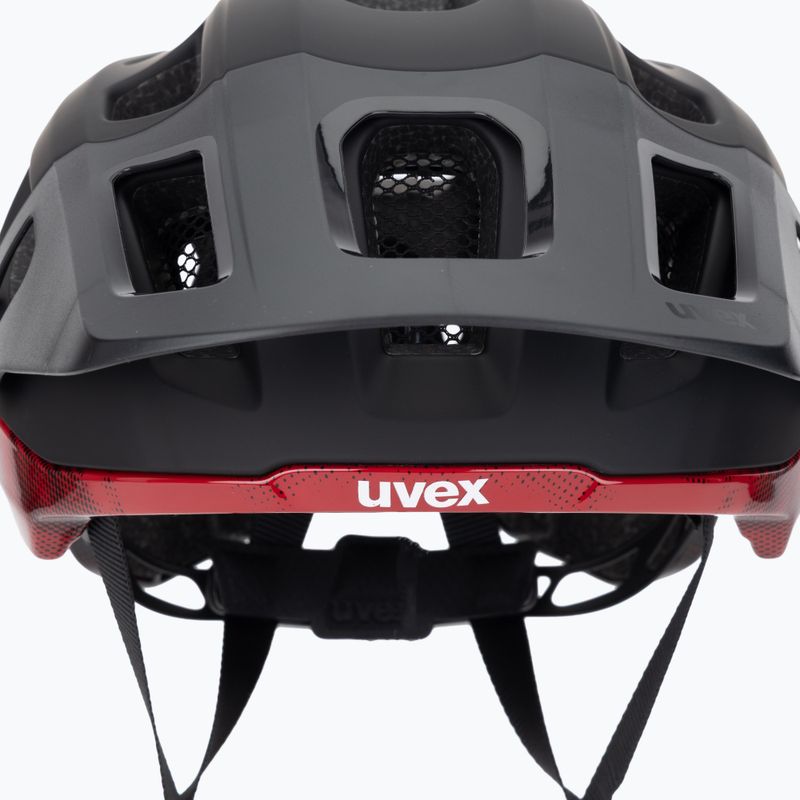 Шолом велосипедний UVEX React MIPS black/ruby red matt 7