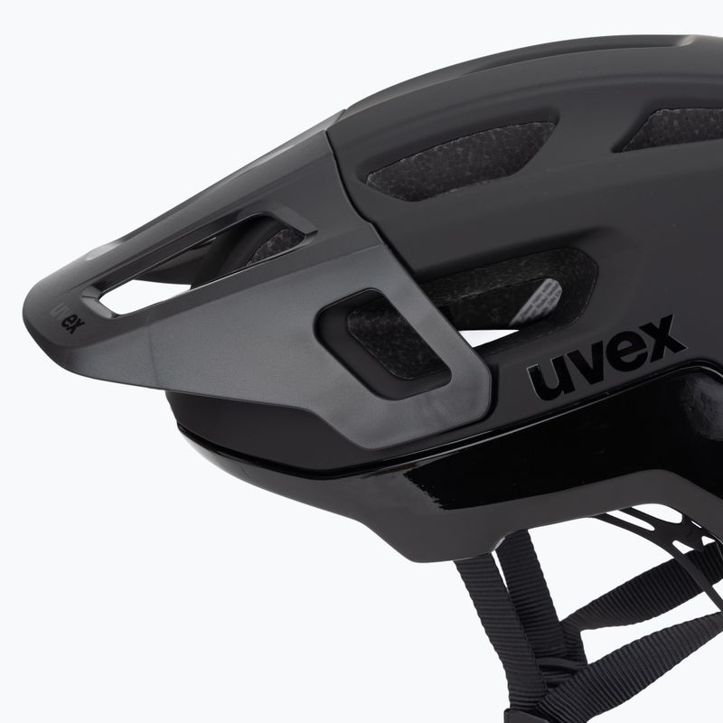 Шолом велосипедний UVEX React black matte 7