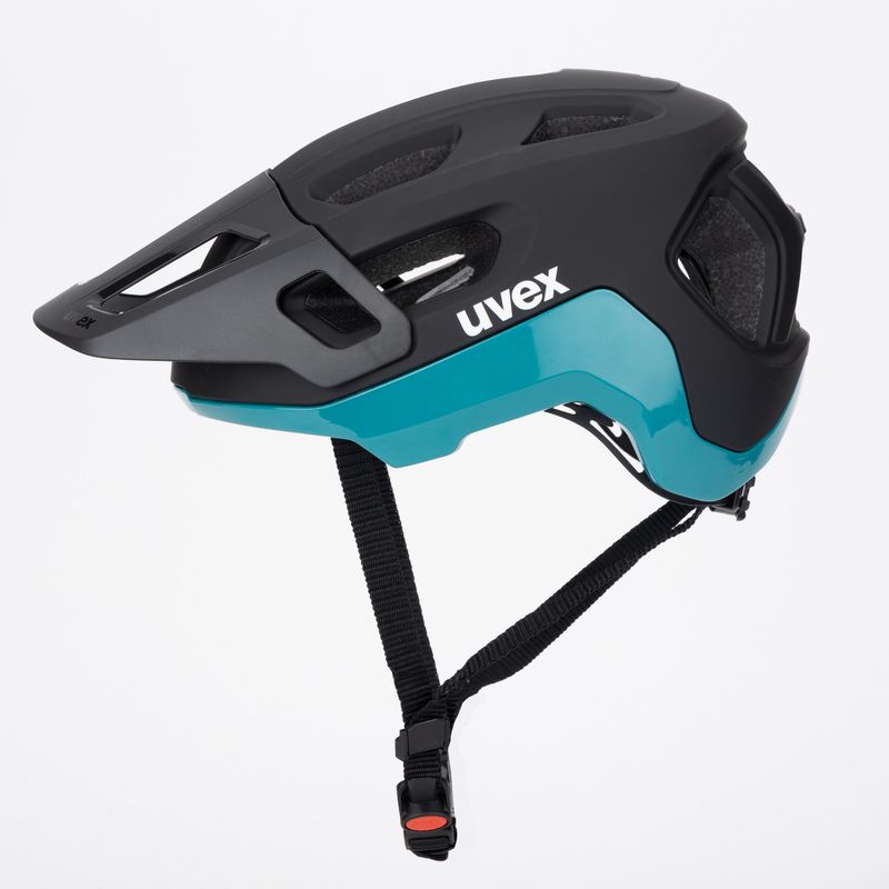 Шолом велосипедний UVEX React black/teal matt 3