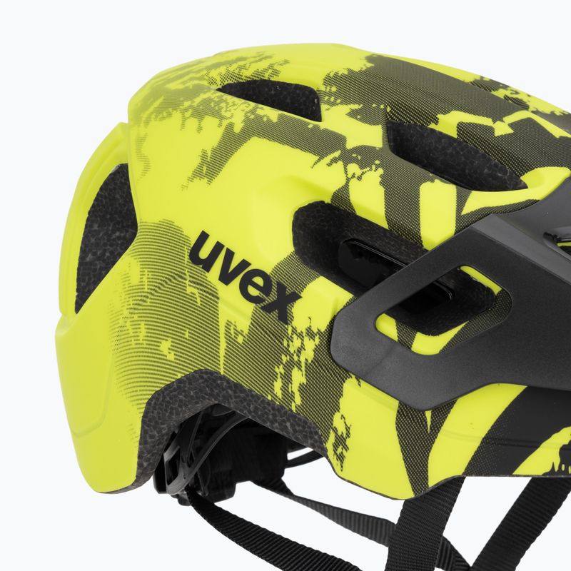 Шолом велосипедний дитячий UVEX React MIPS Jr lime/black 7