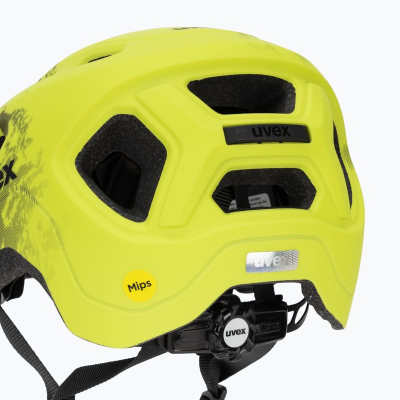 Шолом велосипедний дитячий UVEX React MIPS Jr lime/black 8