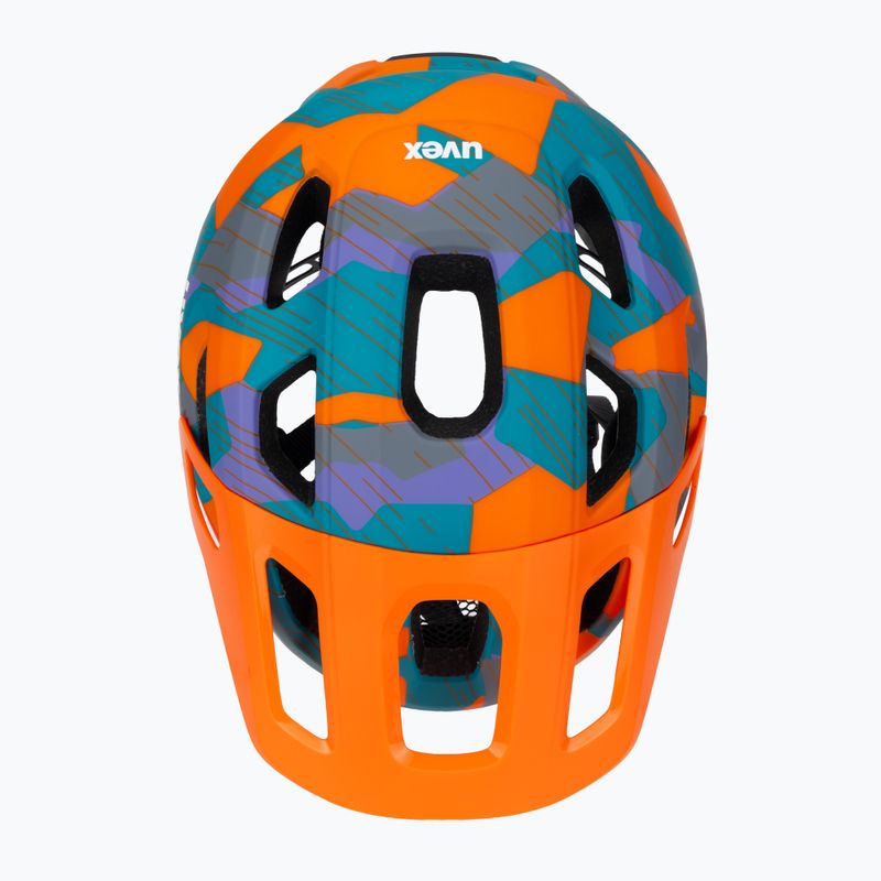 Шолом велосипедний дитячий UVEX React Jr papaya camo matt 6