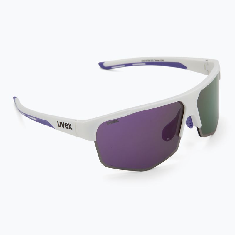 Окуляри сонцезахисні UVEX Axos Set white matt/mirror purple/clear 2