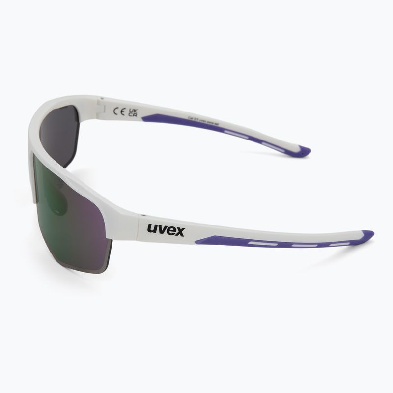 Окуляри сонцезахисні UVEX Axos Set white matt/mirror purple/clear 5