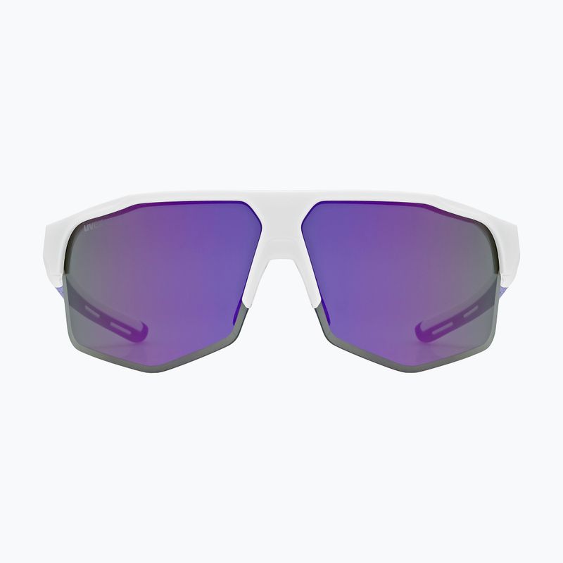 Окуляри сонцезахисні UVEX Axos Set white matt/mirror purple/clear 2