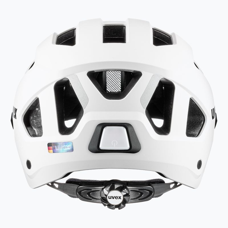 Шолом велосипедний UVEX Stride Visor white matt/litemirror silver 4