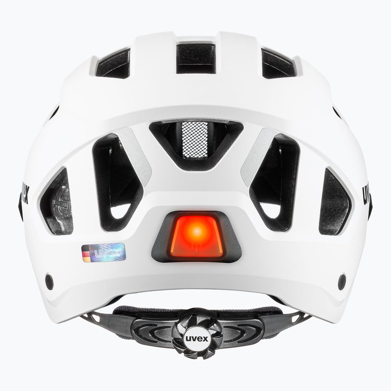 Шолом велосипедний UVEX Stride Visor white matt/litemirror silver 5