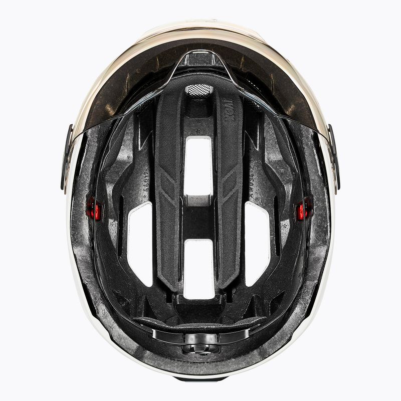 Шолом велосипедний UVEX Stride Visor white matt/litemirror silver 7
