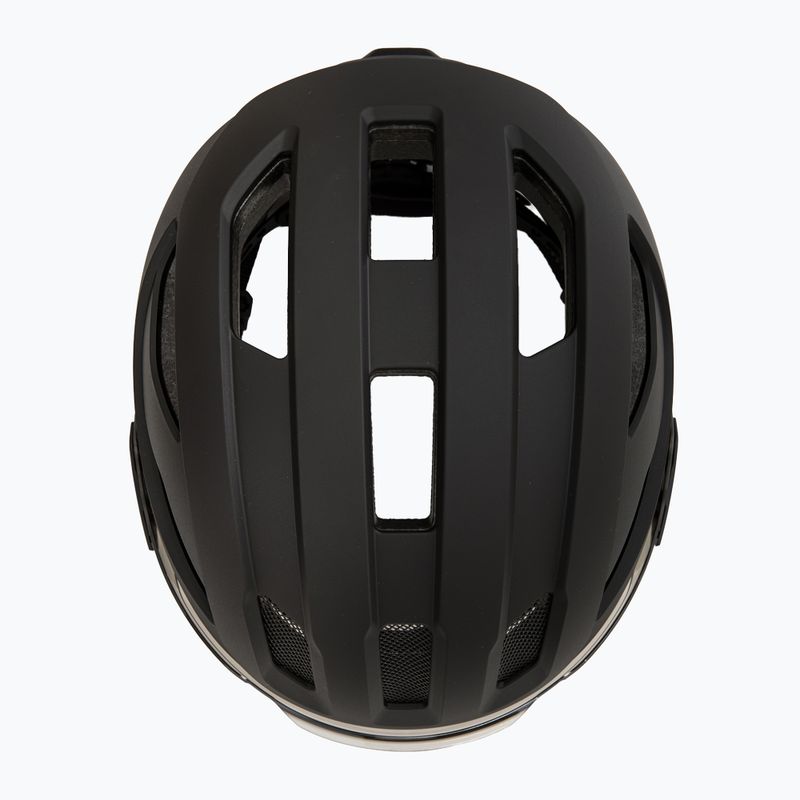 Шолом велосипедний UVEX Stride Visor black matt/litemirror silver 6