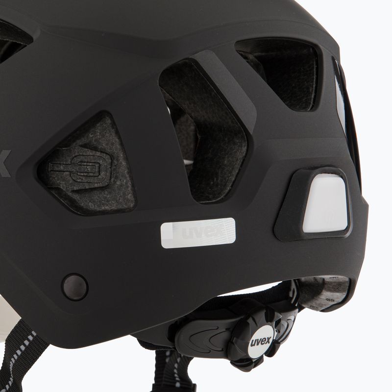 Шолом велосипедний UVEX Stride Visor black matt/litemirror silver 7