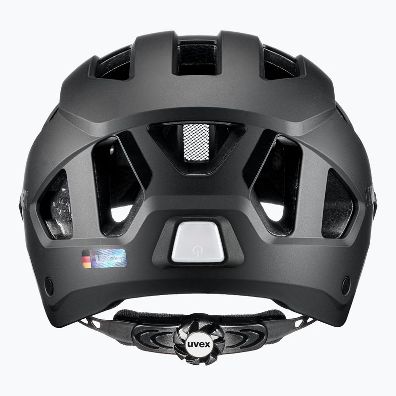 Шолом велосипедний UVEX Stride Visor black matt/litemirror silver 4
