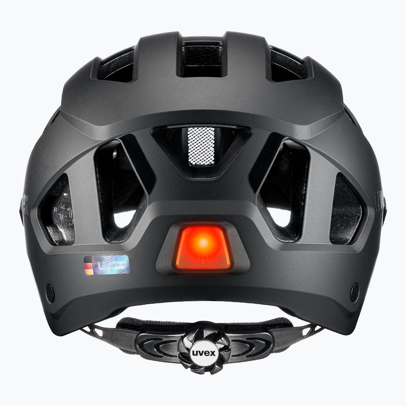 Шолом велосипедний UVEX Stride Visor black matt/litemirror silver 5