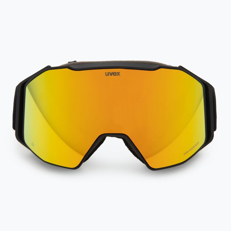 Окуляри гірськолижні UVEX Gravity FM black matt/mirror yellow/orange/clear 2