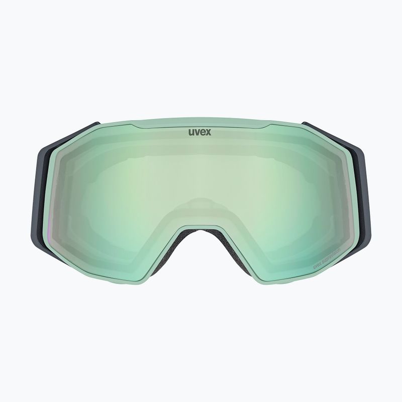 Гірськолижні окуляри UVEX Gravity FM oxid matt green/mirror opal/orange/clear 2