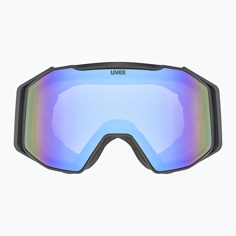 Окуляри лижні UVEX Gravity FM S2 black matt/mirror blue 2