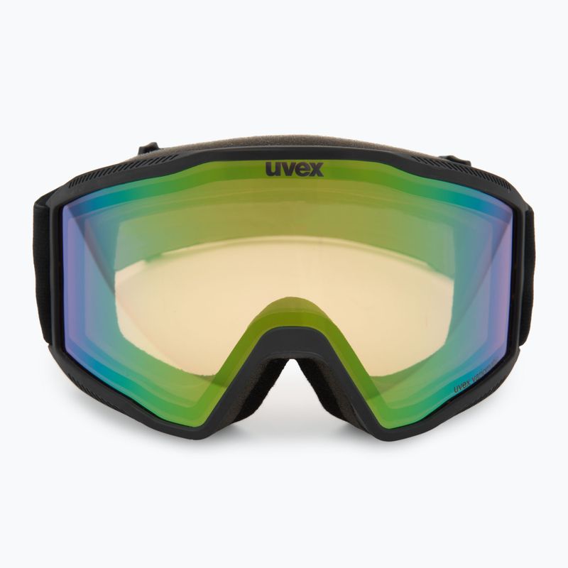 Окуляри гірськолижні Uvex Blast V black matt/vario green mirror 2