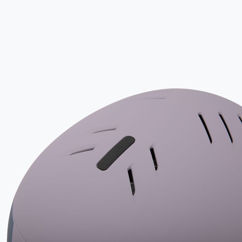 Шолом гірськолижний дитячий UVEX Rocket Visor Jr cool lavender abstract matt/mirrorsilver/lasergold 9