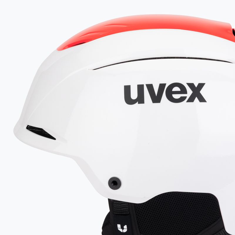 Лижний шолом UVEX Resolution SL white/electric red 7