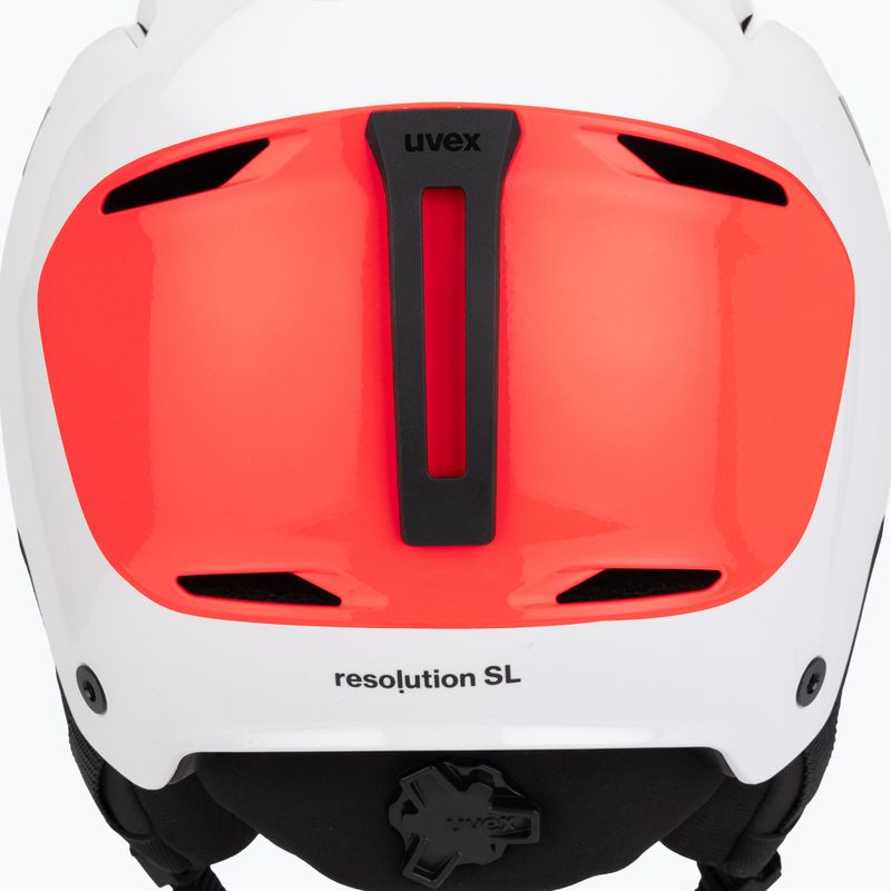 Лижний шолом UVEX Resolution SL white/electric red 9