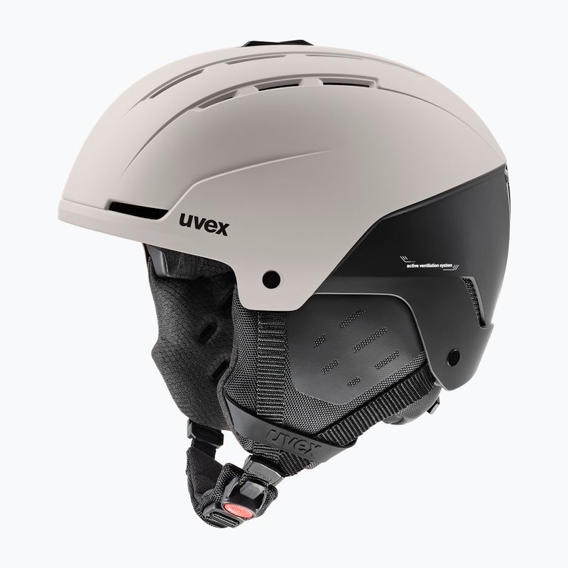 Лижний шолом UVEX Stance warm grey/black matt
