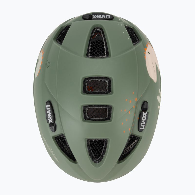Шолом велосипедний дитячий UVEX Kid 2 CC sage green dino matt 6