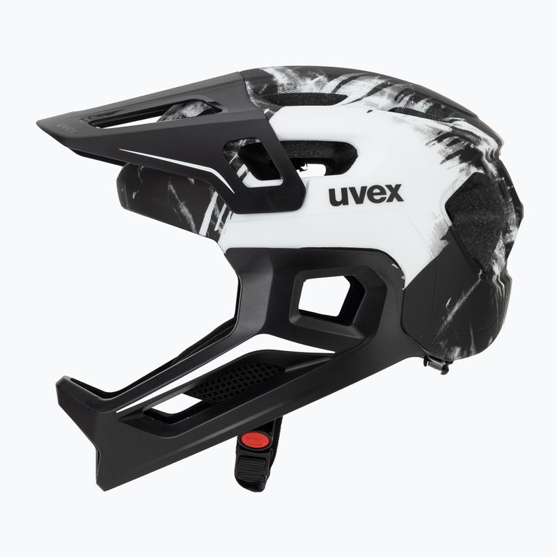 Шолом велосипедний дитячий UVEX React Fullface Jr black/white matt 3