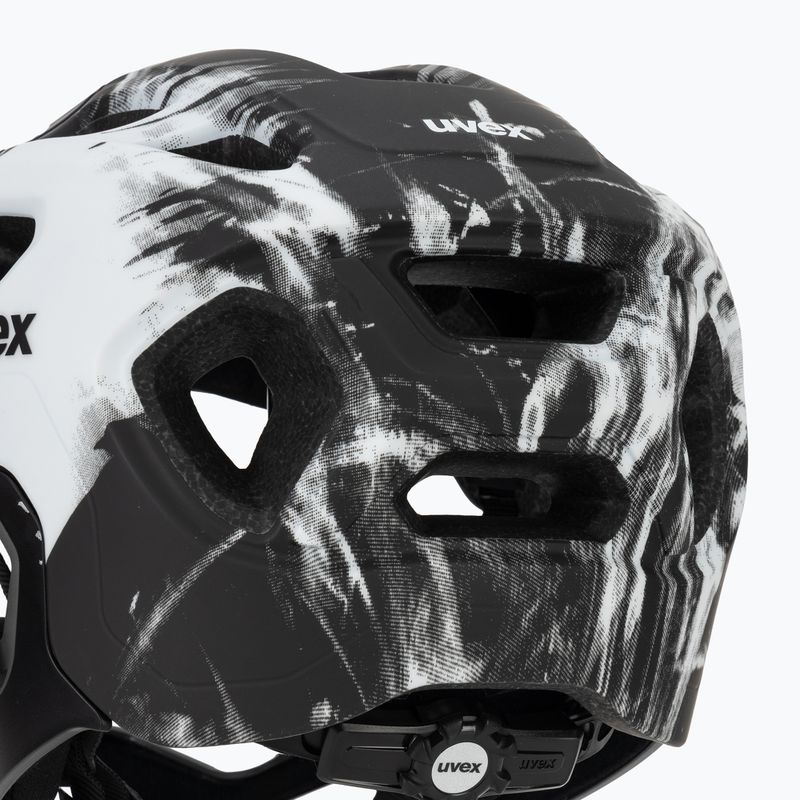 Шолом велосипедний дитячий UVEX React Fullface Jr black/white matt 8