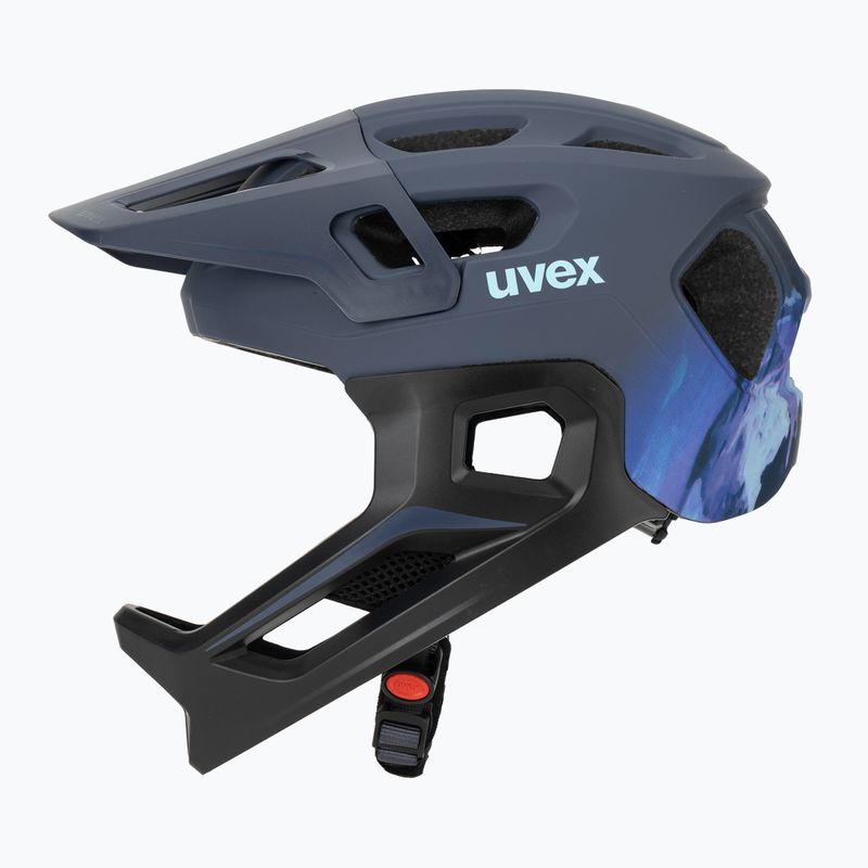 Шолом велосипедний дитячий UVEX React Fullface Jr dusk blue matt 3