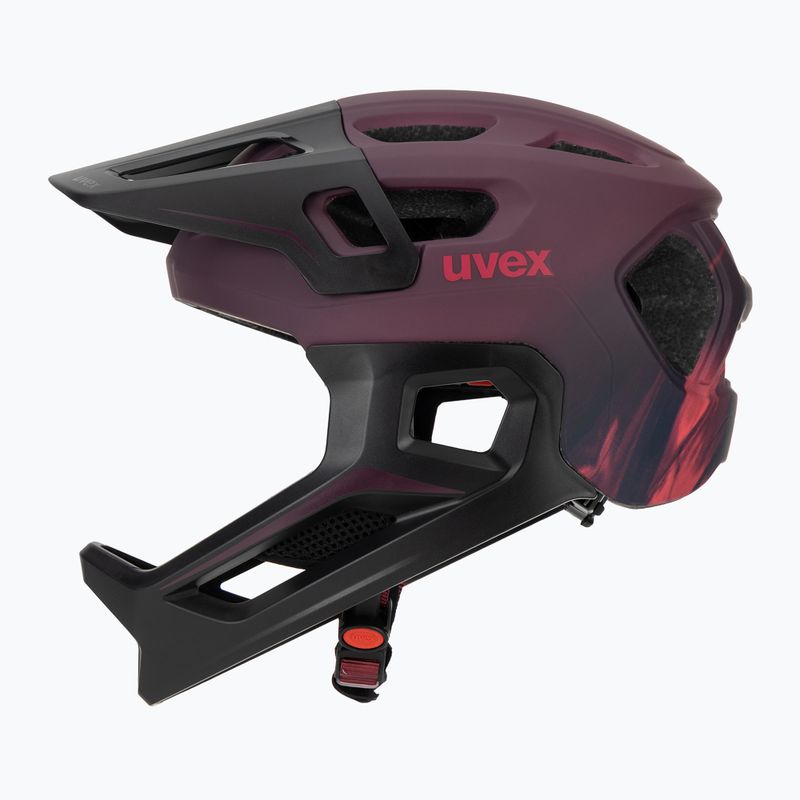 Шолом велосипедний дитячий UVEX React Fullface Jr cranberry matt 3