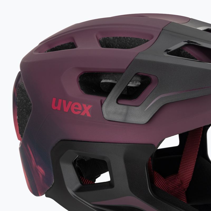 Шолом велосипедний дитячий UVEX React Fullface Jr cranberry matt 7