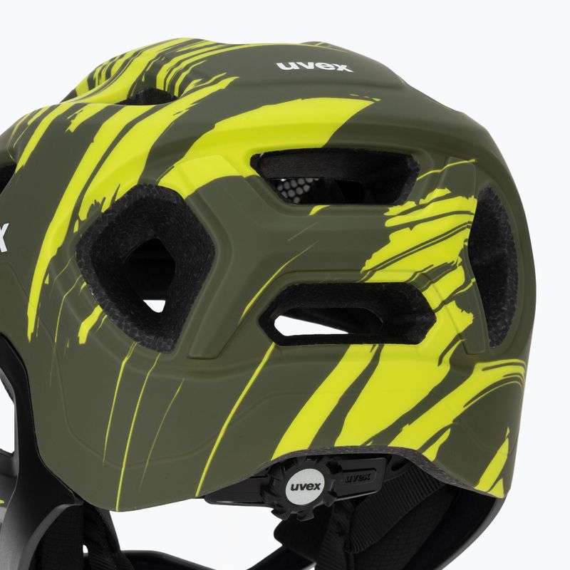 Шолом велосипедний дитячий UVEX React Fullface Jr dark olive matt 8