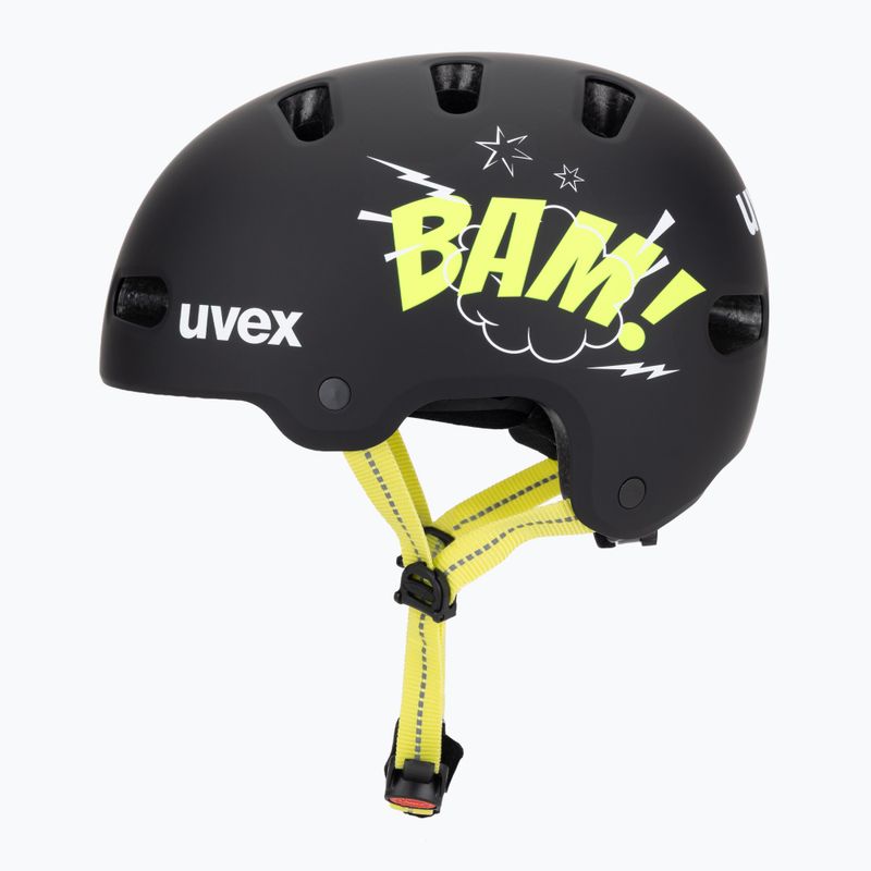 Шолом дитячий UVEX Kid 4 Style bam black/lime matt 3