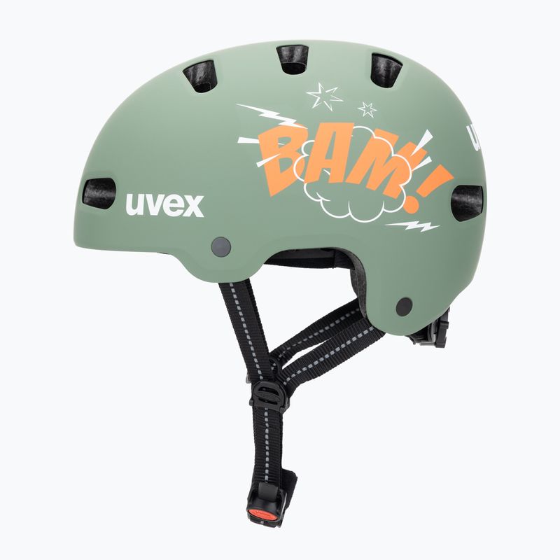 Шолом дитячий UVEX Kid 4 Style bam moss green/papaya matt 3