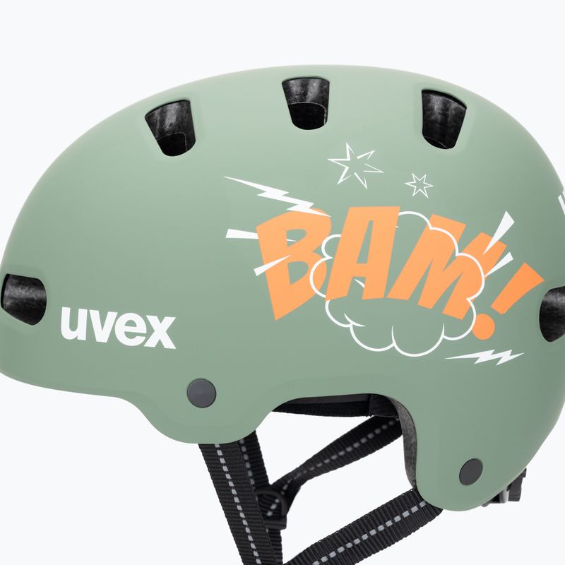 Шолом дитячий UVEX Kid 4 Style bam moss green/papaya matt 7
