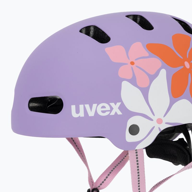 Шолом дитячий UVEX Kid 4 Style flower lilac matt 7