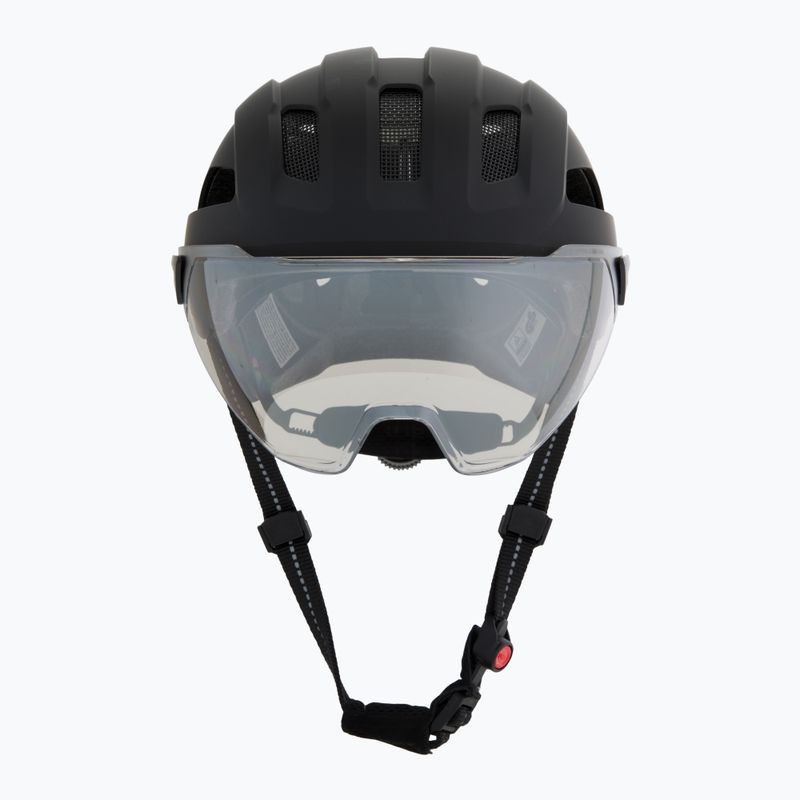 Шолом велосипедний UVEX Stride Visor black matt/lite mirror silver 2