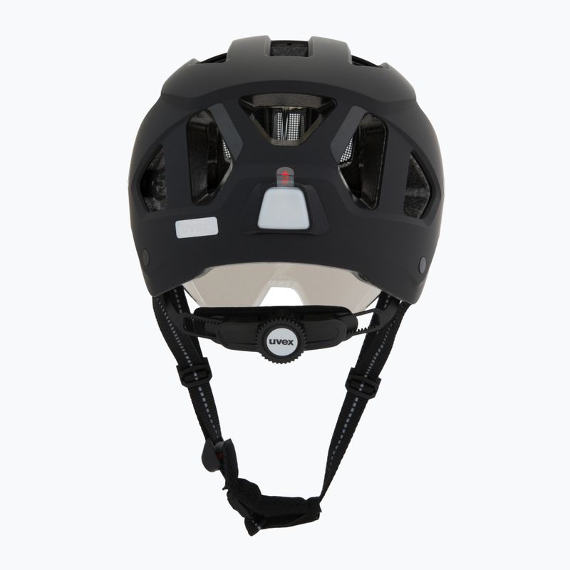 Шолом велосипедний UVEX Stride Visor black matt/lite mirror silver 4