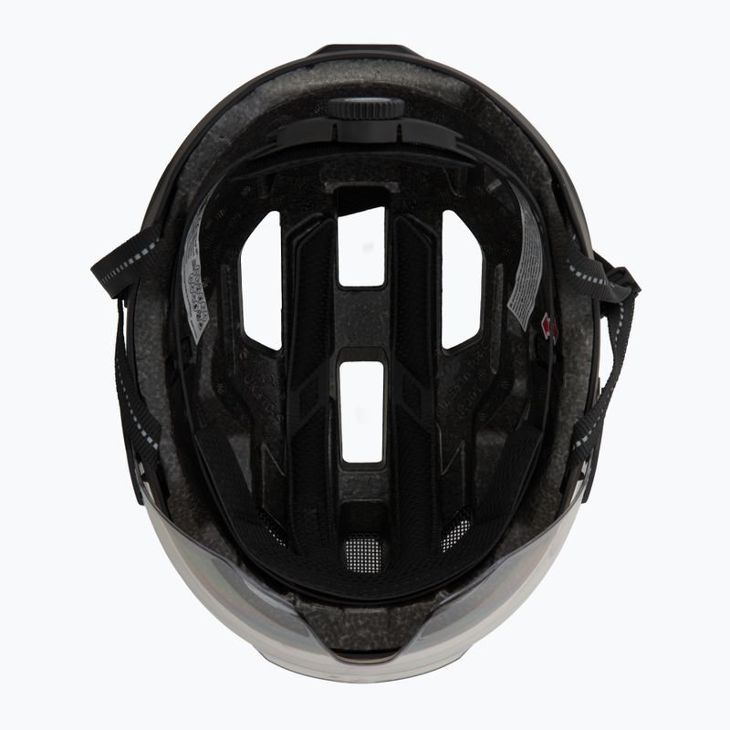 Шолом велосипедний UVEX Stride Visor black matt/lite mirror silver 5